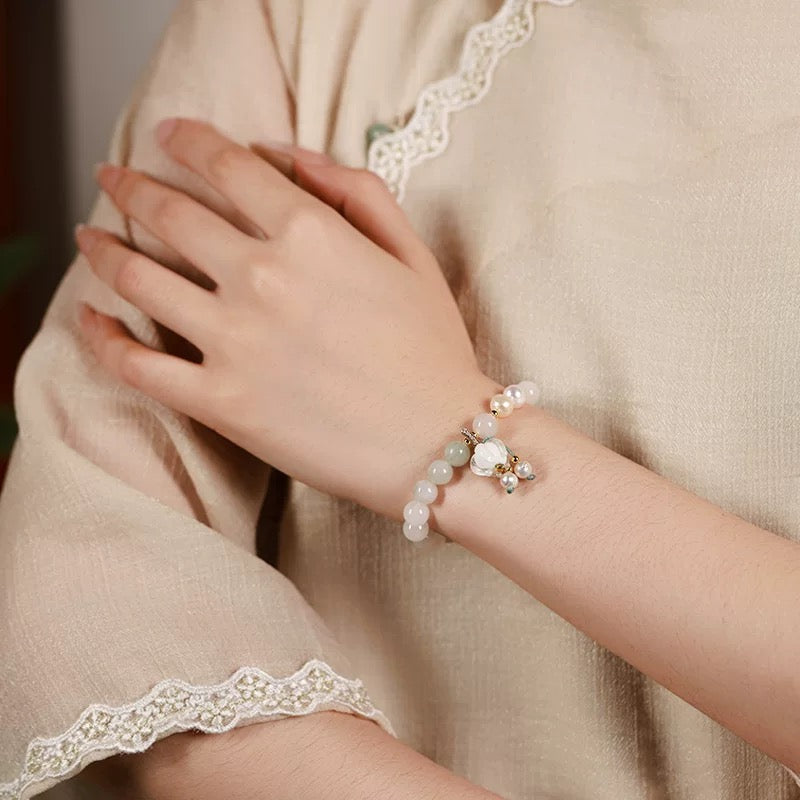 Purple Pear & Mist · Mountain Green Bracelet