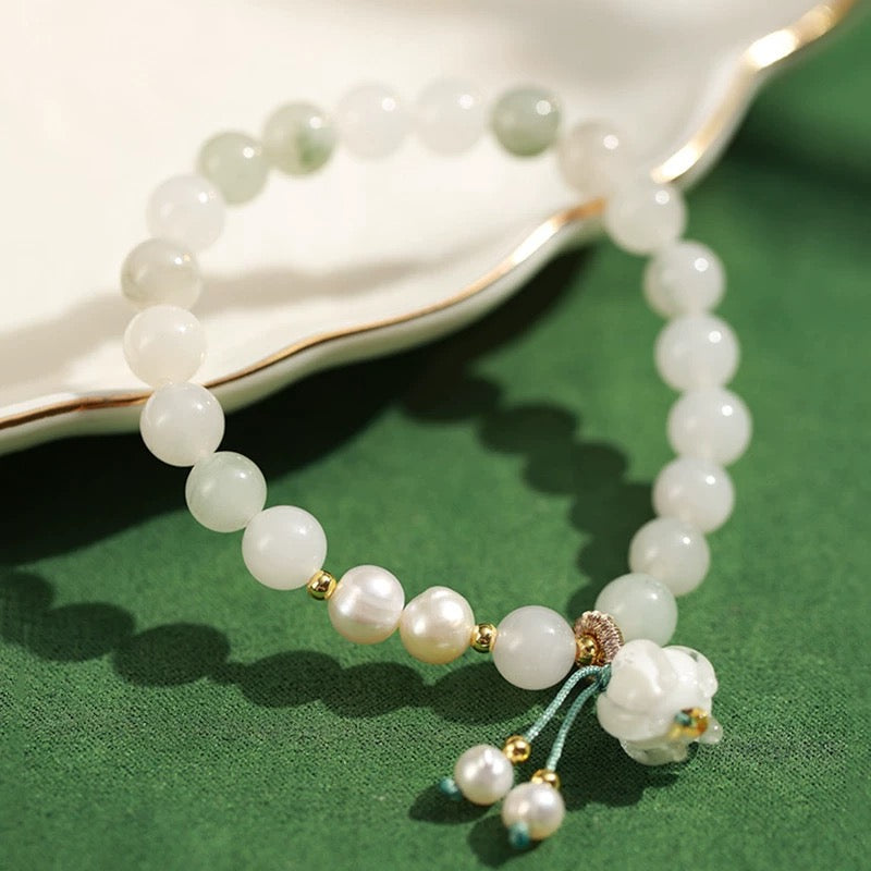 Purple Pear & Mist · Mountain Green Bracelet